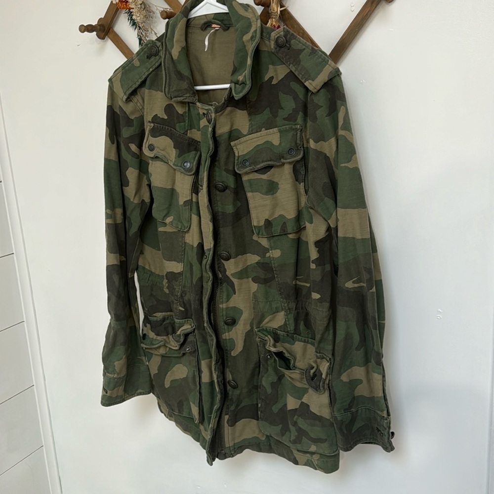 Free people camo coat